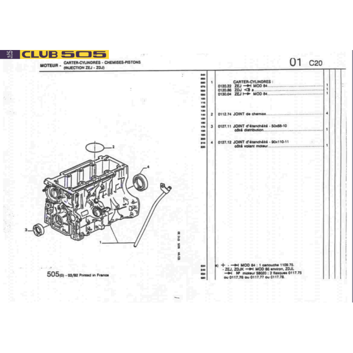 joint spi villenrequin ZEJ/ZDJ Ref: 012712