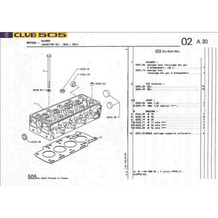vis de culasse moteur ZDJ Ref: 0204.39