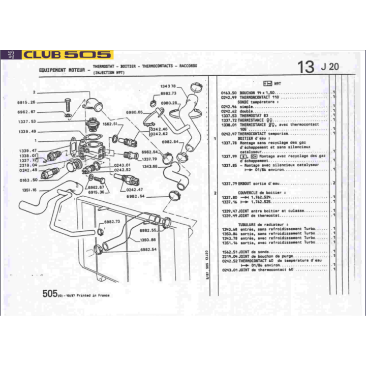 Calorstat moteur N9T Ref: 1337.53